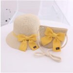 SweetBloom Straw Crossbody Bag Beige