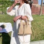 Semi-Circular Woven Purse Straw Crossbody Bag