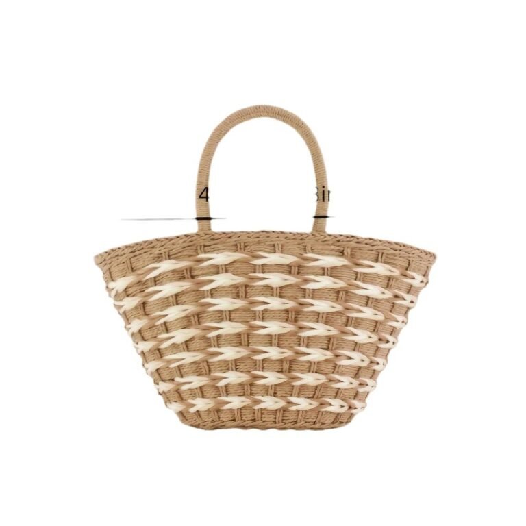 ContrastWoven Crossbody Bag