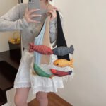 SoftStitch Cotton Beach Crossbody Bag - Image 6