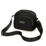 Mini Soft Nylon Crossbody Black Bag