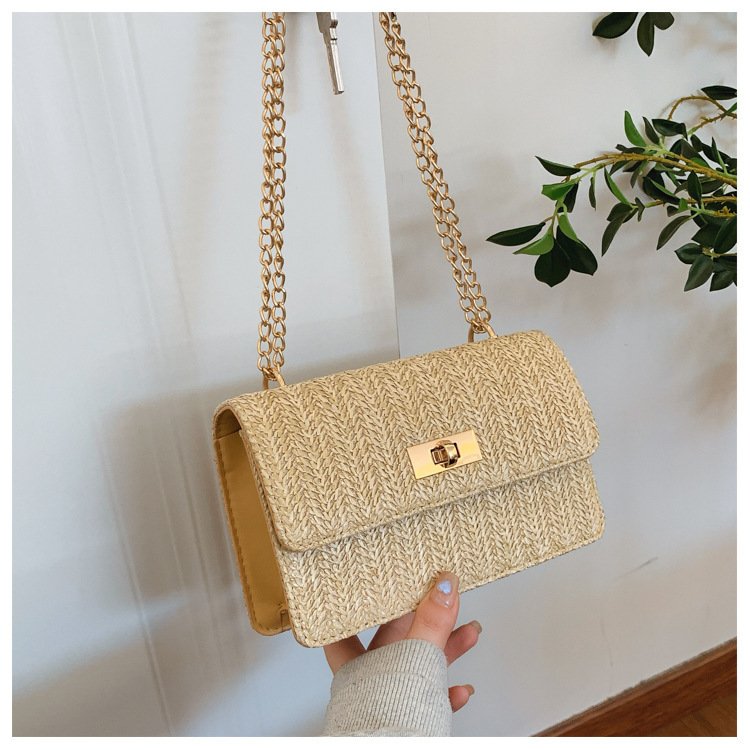 DailyWoven Flap Straw Crossbody Bag