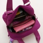 Extra Large Corduroy Crossbody Purple Bag