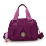 Extra Large Corduroy Crossbody Purple Bag