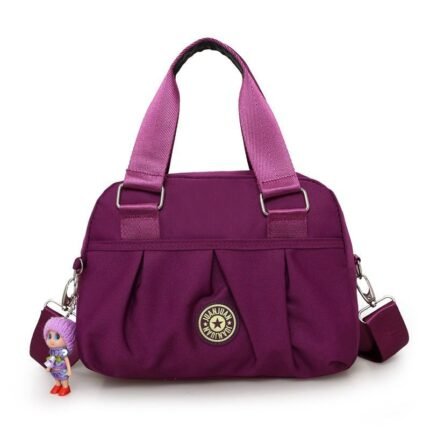 Extra Large Corduroy Crossbody Purple Bag