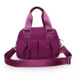 Extra Large Corduroy Crossbody Purple Bag
