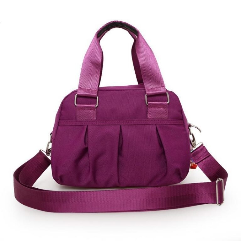 Extra Large Corduroy Crossbody Purple Bag