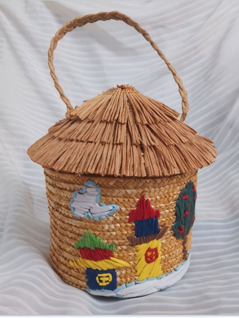 Eco-Chic Beach Crossbody Bag Brown