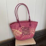 Makbolo Straw Crossbody Bag Purple