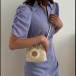 Street Style Woven Straw Crossbody white Bag