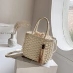 TwinHue Straw Bag Crossbody