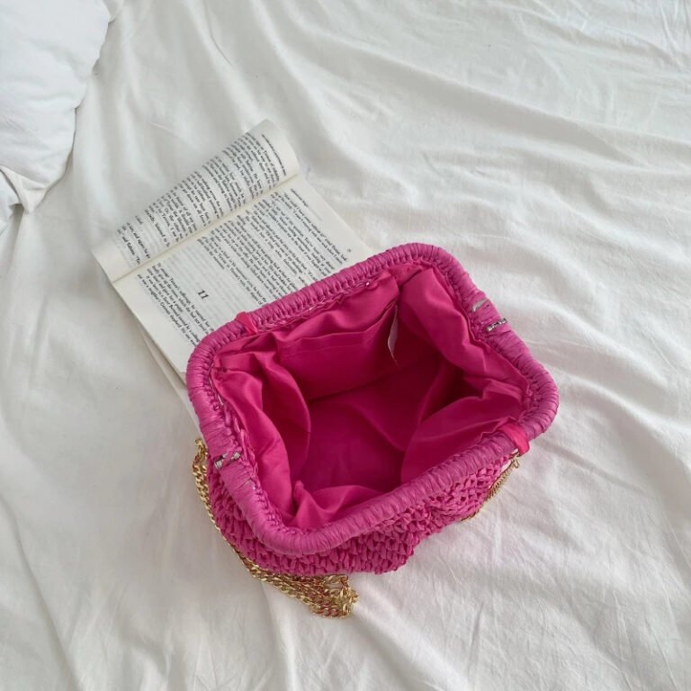 ShellWeave Straw Crossbody Bag