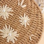 SpringLoom Beaded Lock bag Crossbody brown