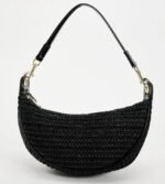 Natural Weave Oval Crossbody Bag