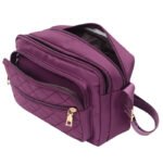 Compact Grid Shoulder Bag Purple