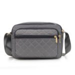 Compact Grid Shoulder Bag Grey
