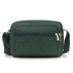 Compact Grid Shoulder Bag Green