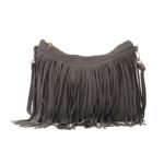 SideStitch Suede Hobo Bag Grey