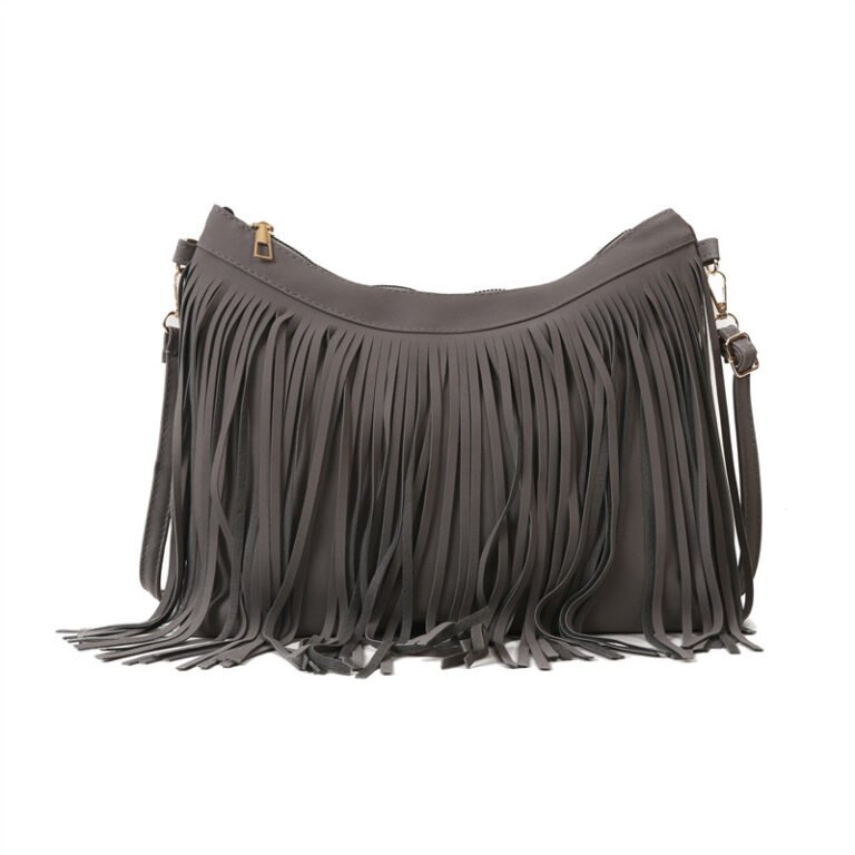 SideStitch Suede Hobo Bag Grey