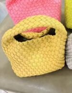 Chic Braid Woven Bag Yellow