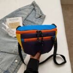 street style Canvas Crossbody blue Bag