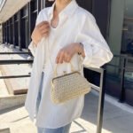 Chainelle Woven Bag Off White