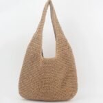 Artisan Cylindrical Woven Crossbody begie bag