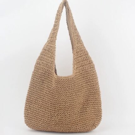 Artisan Cylindrical Woven Crossbody begie bag