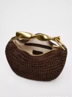 Dumpling Style Woven Crossbody Bag