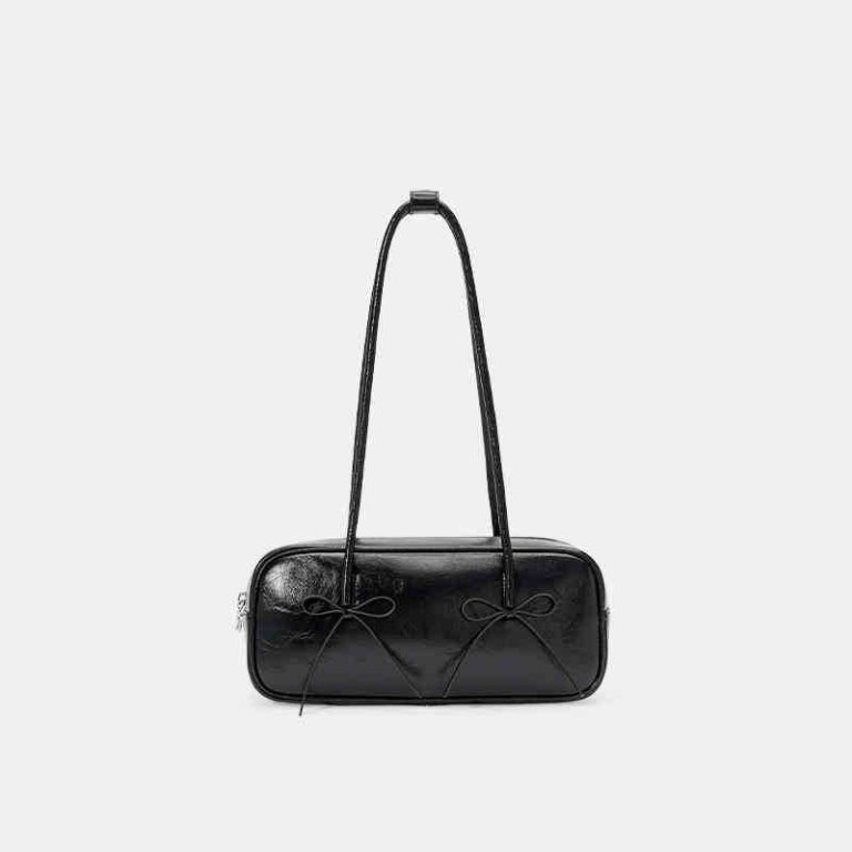 Bow Charm Toiletry Bag Black