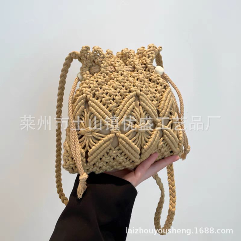 Breathable Cotton Woven Crossbody Bag
