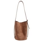 Urban Ease Suede Bucket Bag Brown