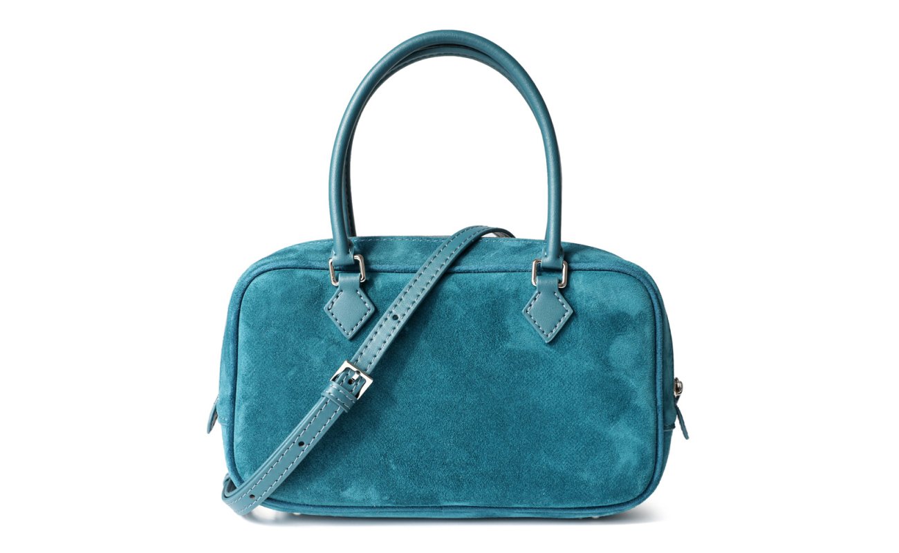 7Luxe Mini Suede Hobo Bag Blue