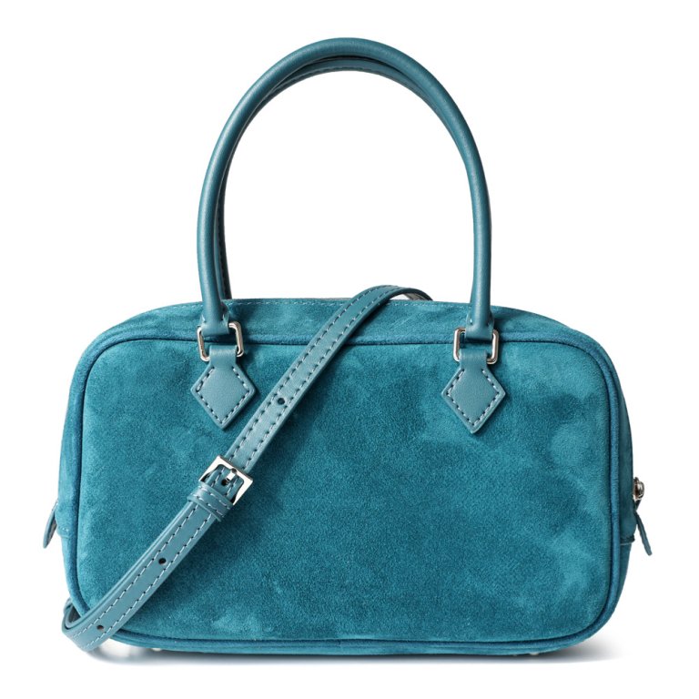 7Luxe Mini Suede Hobo Bag Blue