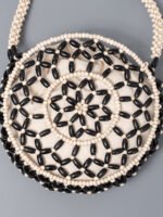 Halo Beaded Bag Black