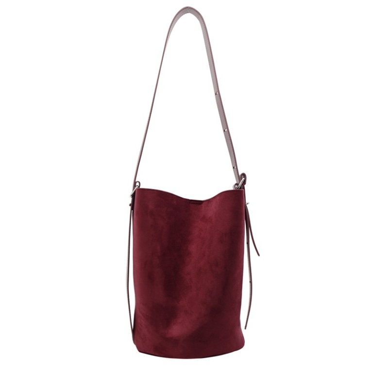 UrbanEase Suede Bucket Bag