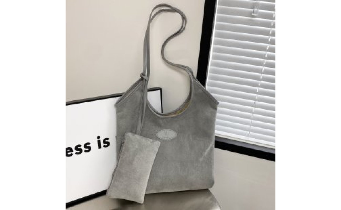 Suedora Luxe Bucket Bag Grey