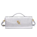 Viva Clutch Woven Bag Silver