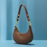 Retro Dumpling suede hobo khaki bag