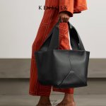 Retro Weave Suede Bucket Bag Black