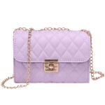 Plaid Luxe Woven Bag Purple