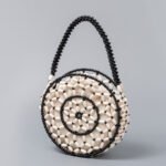 Halo Beaded Bag White