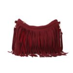 SideStitch Suede Hobo Bag Red