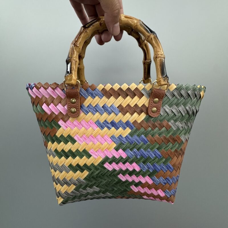 Paw Charm Woven Tote Bag