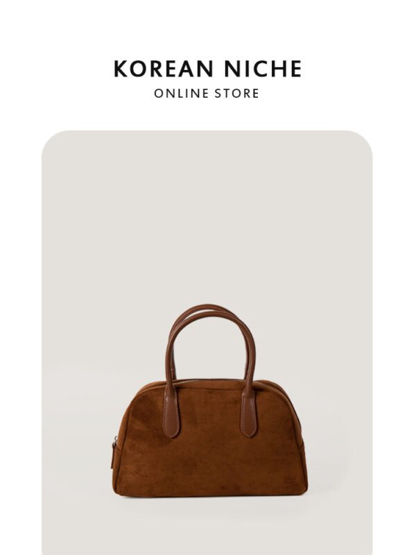 Metro Bowler Suede Hobo Browen Bag