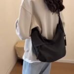 Black Flexi Charm Nylon Bag