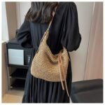 Casual Woven Crossbody bag Khaki
