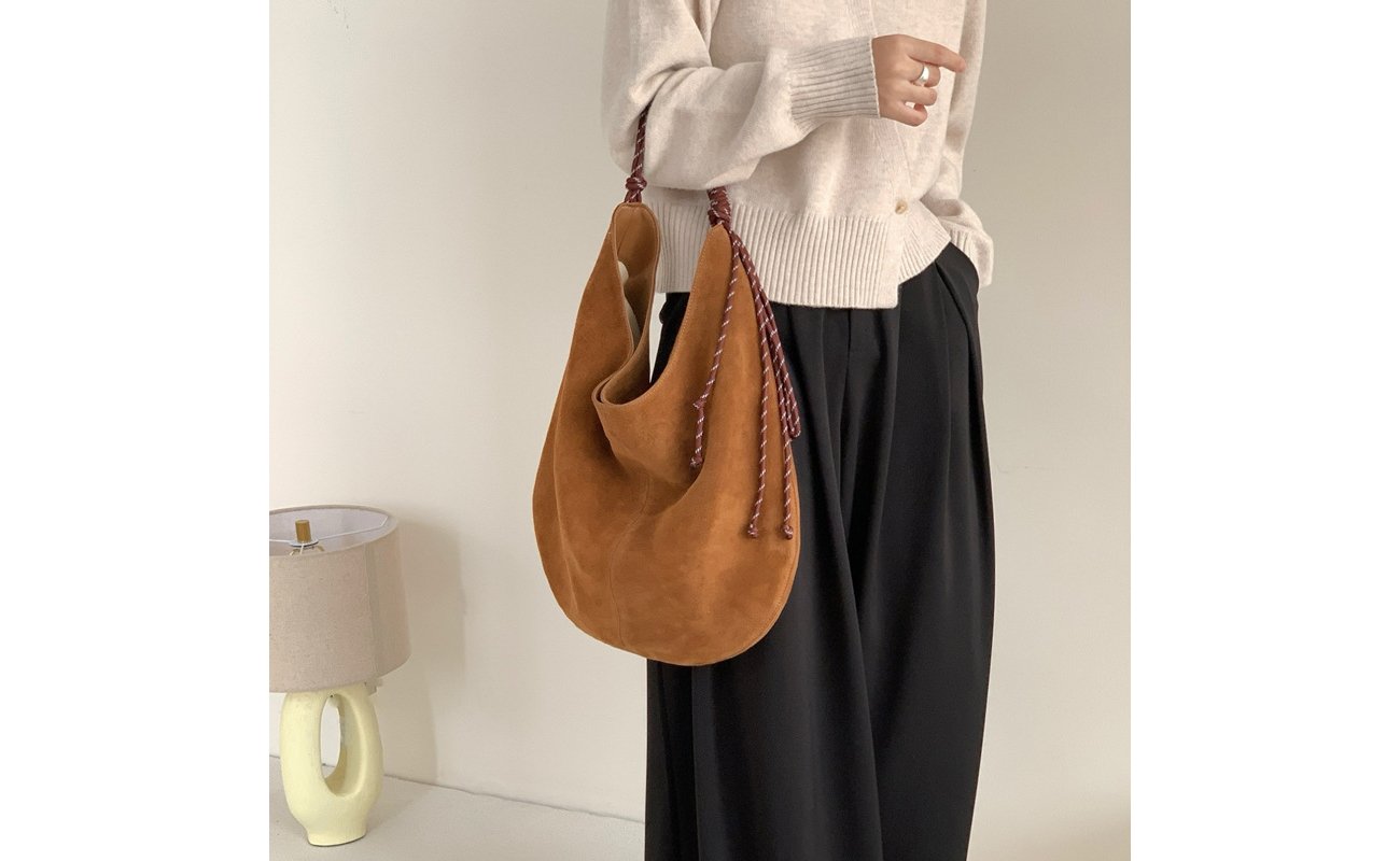 City Muse Suede Bucket Bag Brown