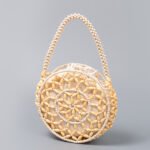 Halo Beaded Bag Beige