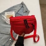 street style Canvas Crossbody red Bag